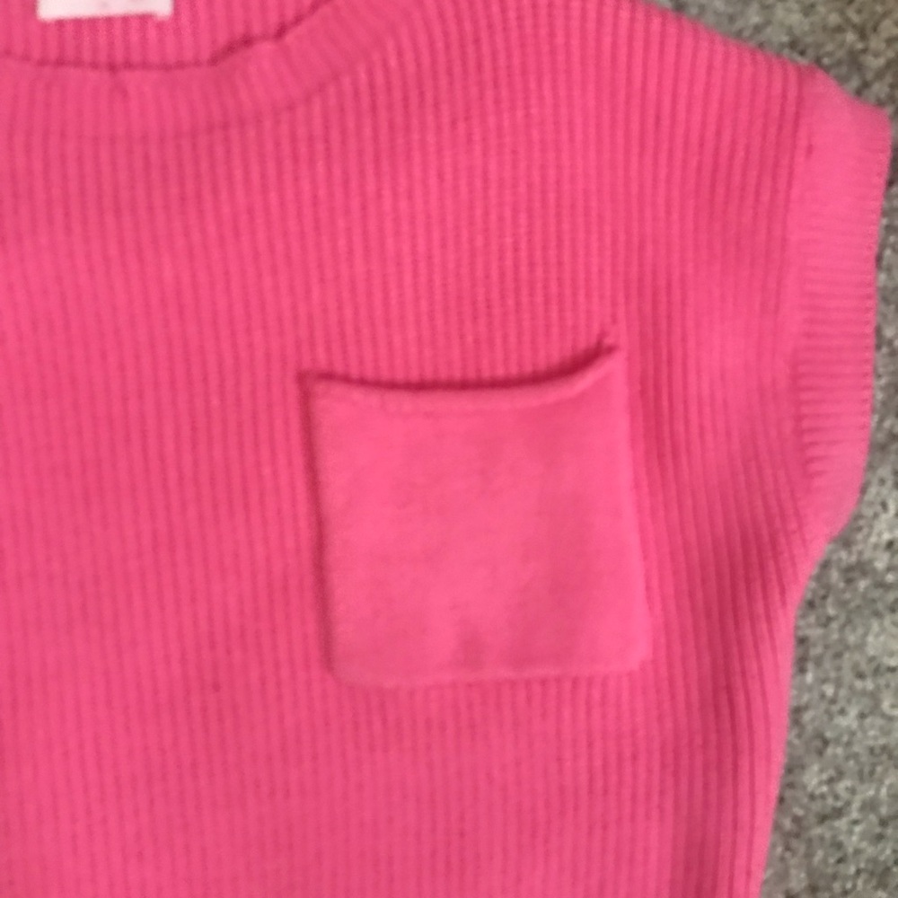 Pink Knit Sweater with Pocket - Picture 2 of 5